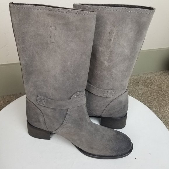 J. Crew Ryder Women's 9.5 Grey Suede Mid-Calf Dist - Picture 6 of 9